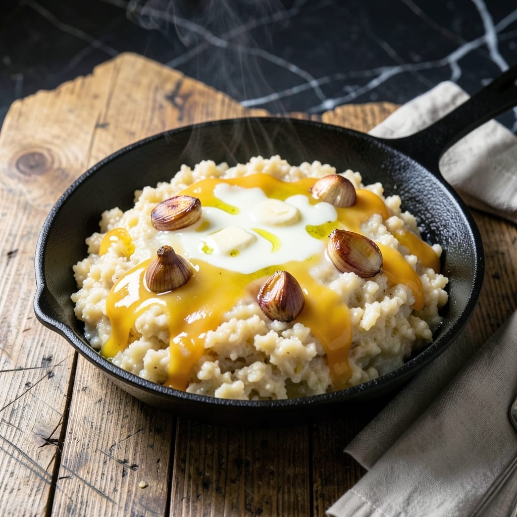 Garlic Cheese Grits Recipe: Southern Creamy Indulgence