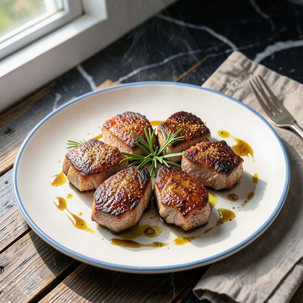 Recipe for Boneless Pork Chops in Skillet: Pan-Seared Succulence With Herb Butter