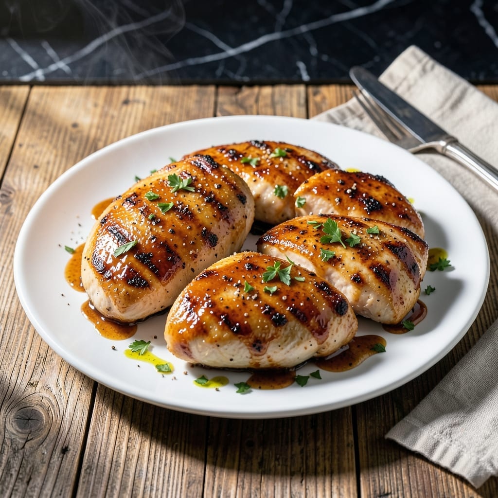 Baked Barbecue Boneless Chicken Recipe: Sticky Glaze With Oven-Charred Edges