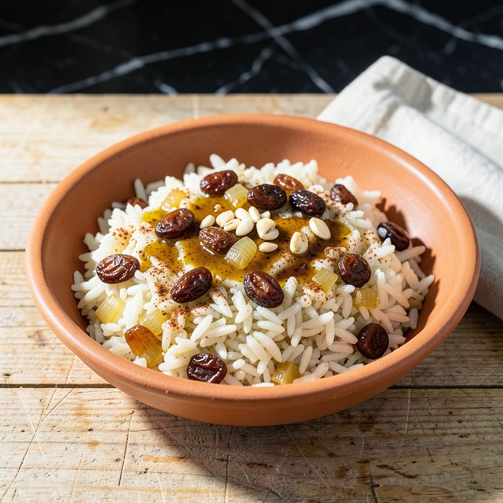 Mediterranean Rice Recipe With Raisins: Sweet and Savory One-Pot Wonder