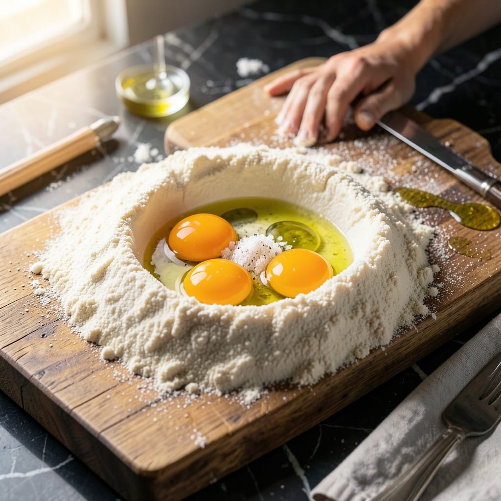 Home Made Pasta Recipe by Hand: Fresh Egg Ribbons Without a Machine