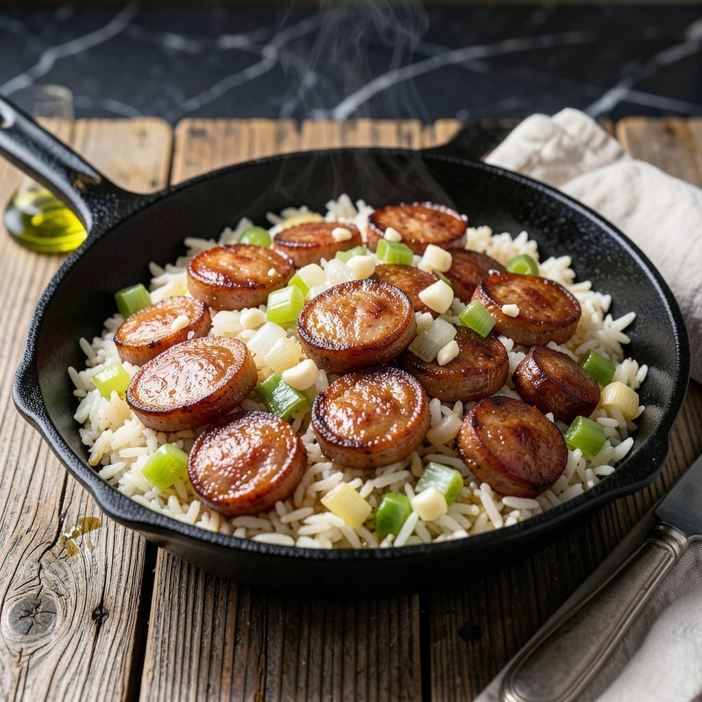 Cajun Two Step Recipe: Spicy One-Pot Meal with Andouille and Rice