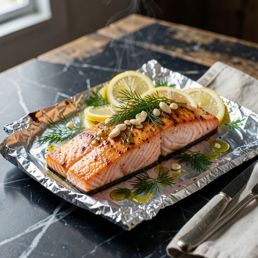 Recipe Baked Salmon Fillet in Foil: Flaky Perfection With Lemon and Herbs