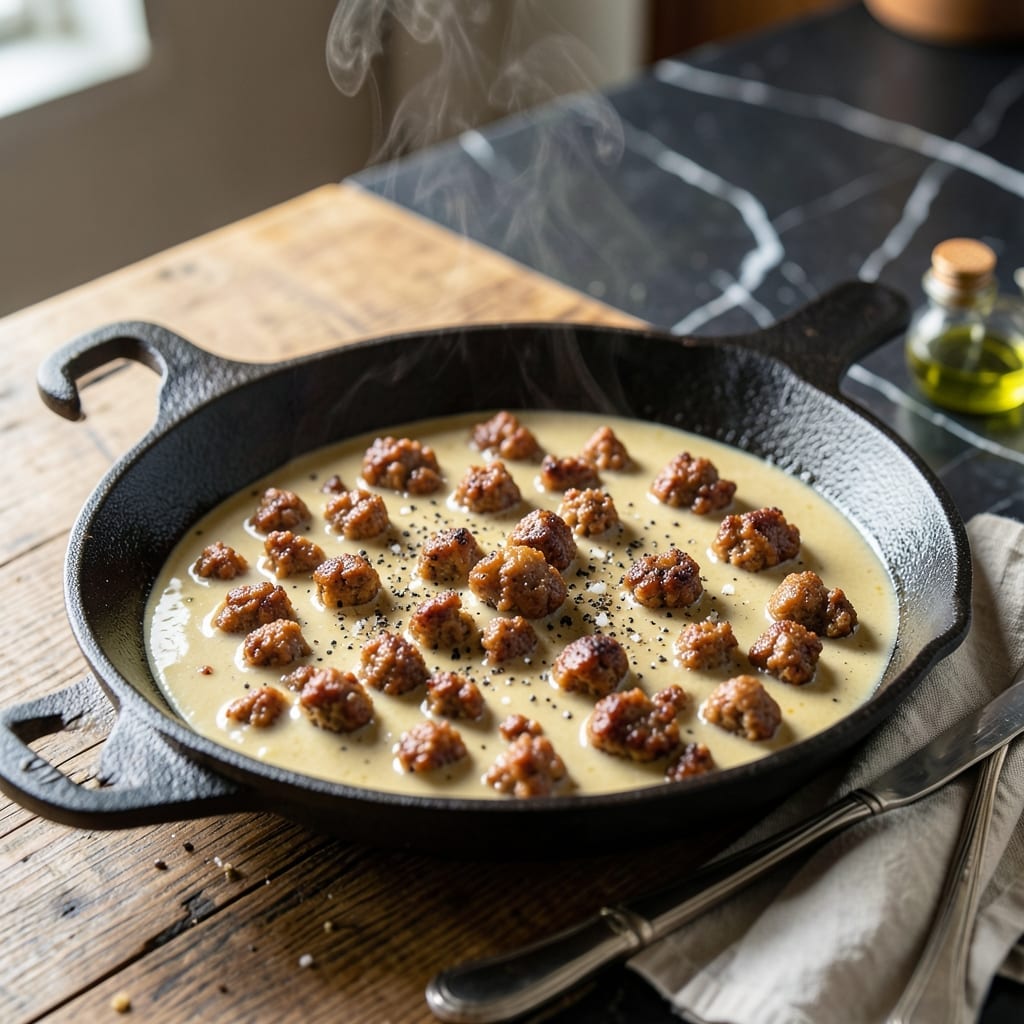 Gravy Recipe for Biscuits and Gravy With Sausage: Rich and Peppery Southern Classic Gravy Recipe for Biscuits and Gravy With Sausage: Rich and Peppery Southern Classic