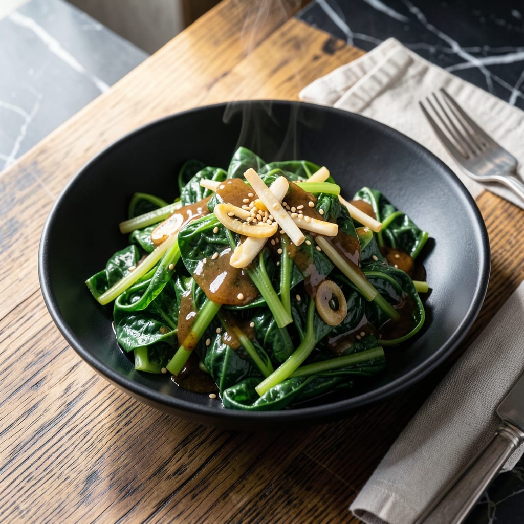 Komatsuna Recipe Stir Fry: Wok-Charred Greens With Garlic and Ginger