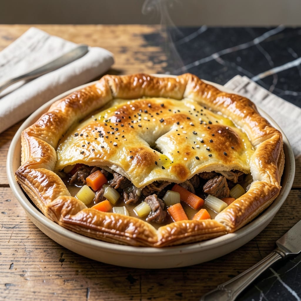 Lamb Pie Recipe With Leftover Lamb: Golden Crust and Rich Gravy