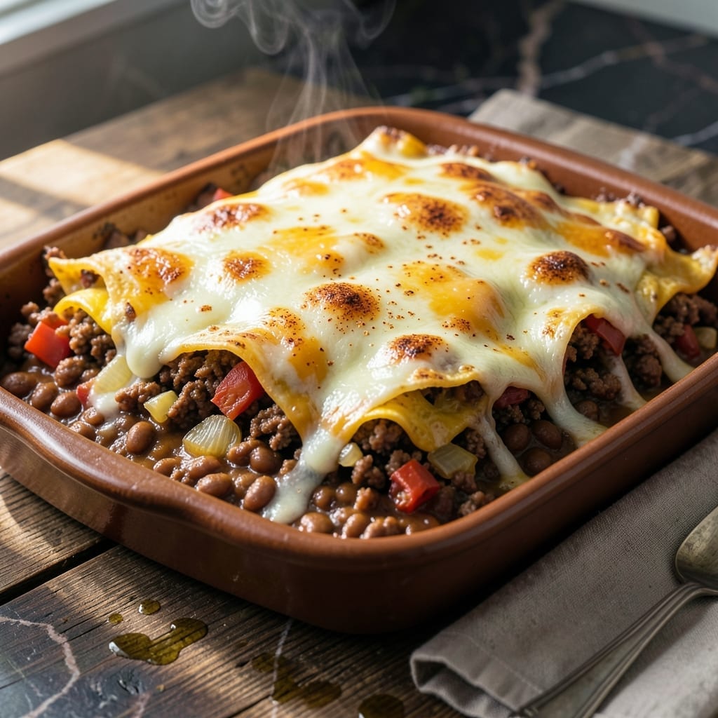 Mexican Lasagna Recipe With Refried Beans: Layered Fiesta in a Pan
