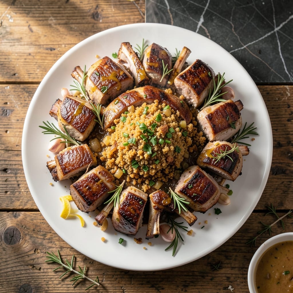 Crown Lamb Roast With Stuffing Recipe: Herb-Infused Centerpiece for Special Occasions