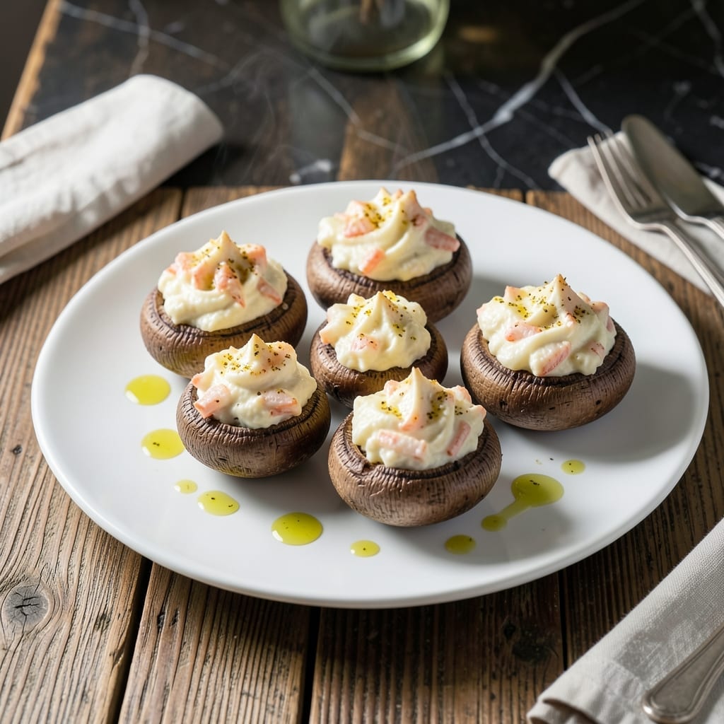 Recipe for Crab Stuffed Mushrooms With Cream Cheese: Decadent Bites With Ocean Freshness