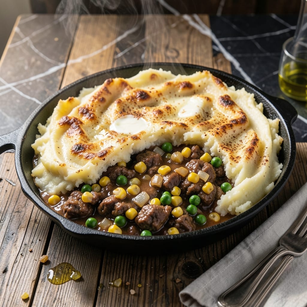 Soul Food Shepherd's Pie Recipe: Savory Ground Meat with Buttery Mashed Topping
