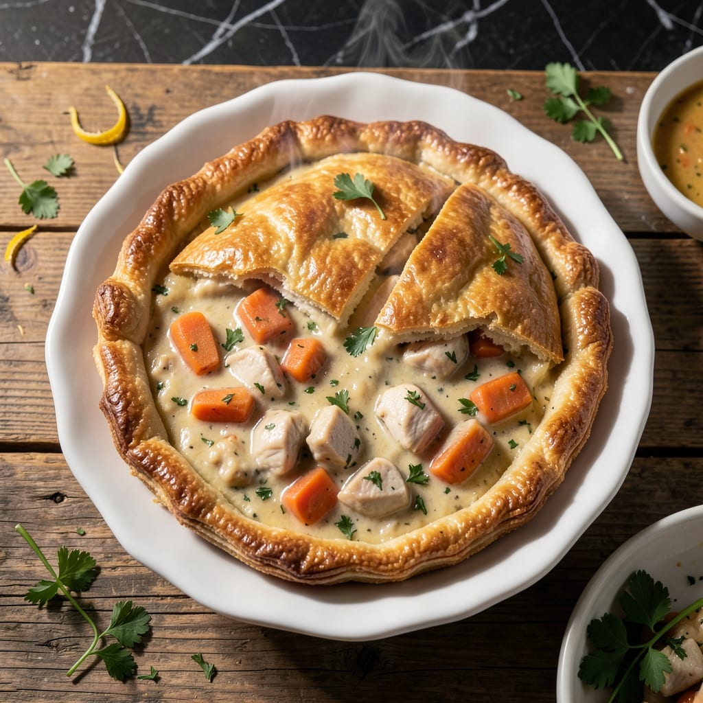 Recipe for Chicken Pot Pie: Flaky Crust With Savory Herb Filling