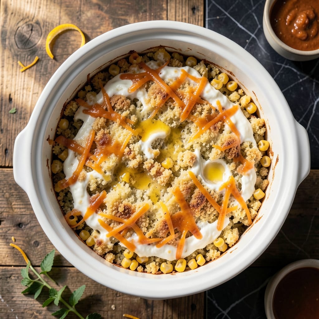 Jiffy Corn Casserole Recipe in Crock Pot: Effortless Creamy Side Dish