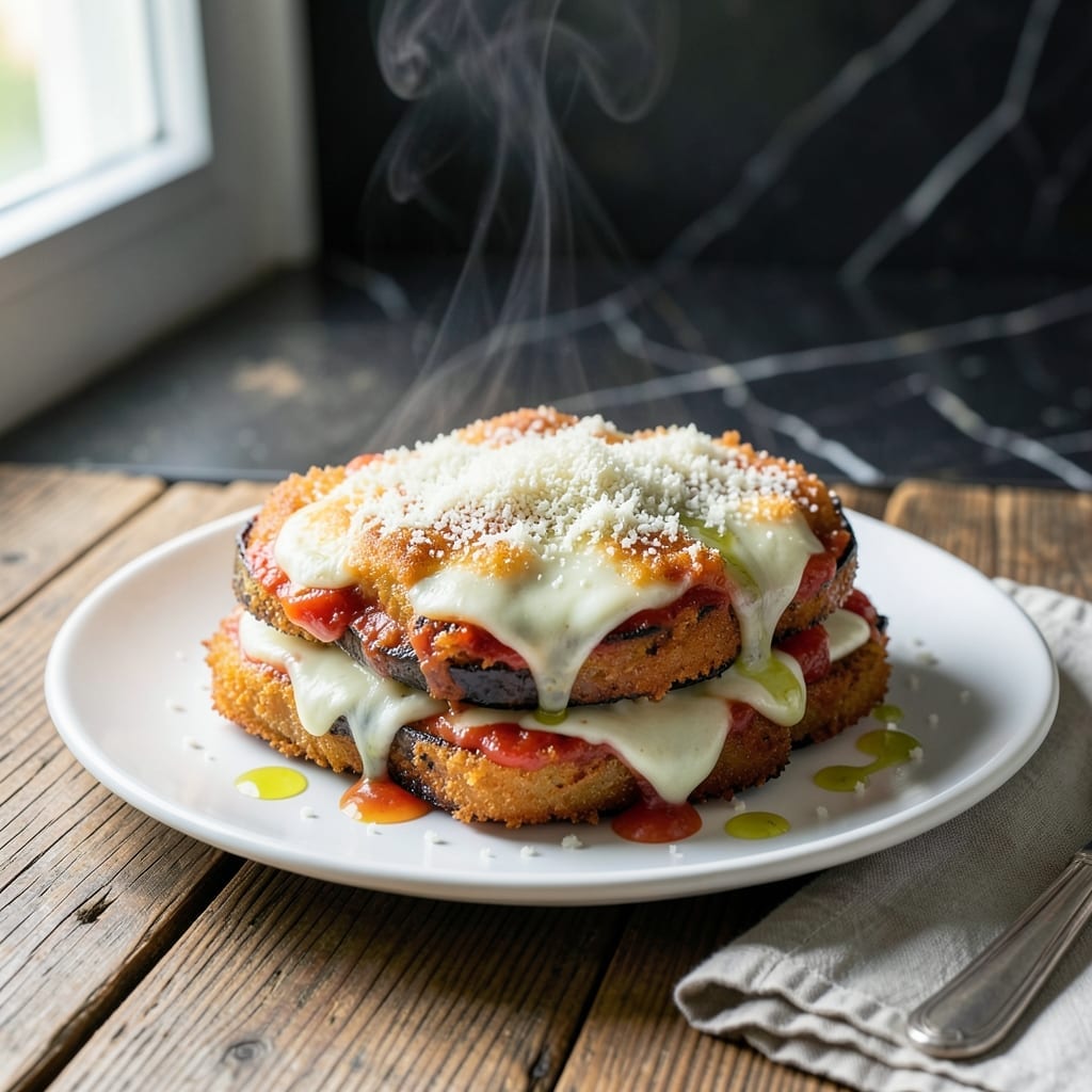 Eggplant Parm Recipe Fried: Golden Layers of Melty Cheese