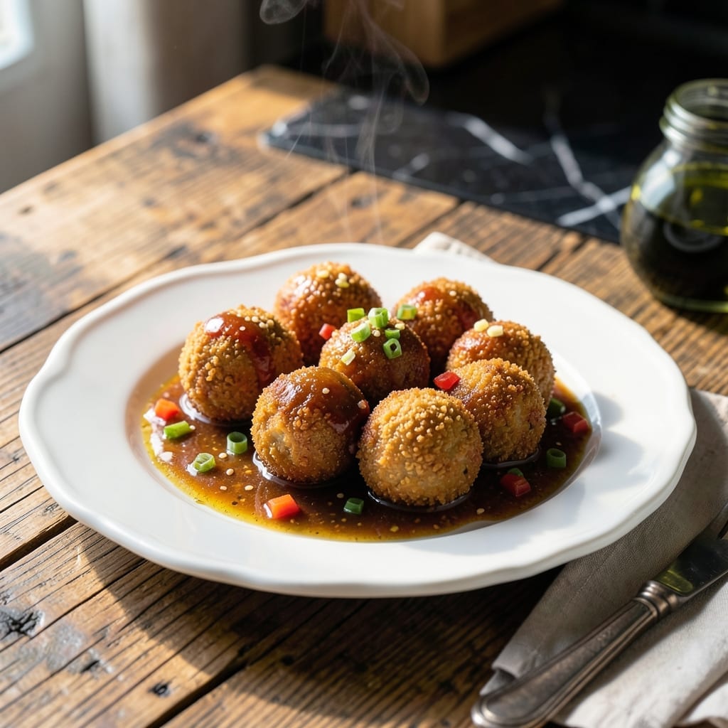 Recipe for Chicken Balls With Sweet and Sour Sauce: Crispy Bites With Tangy Dip