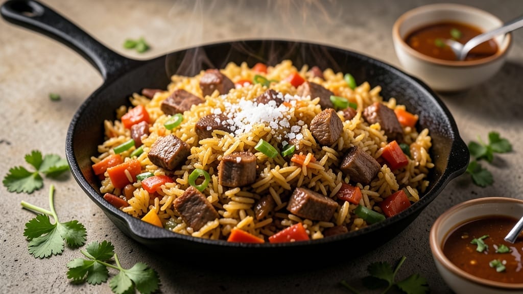 Brisket Fried Rice Recipe: Smoky Beef and Veggie One-Pan Feast