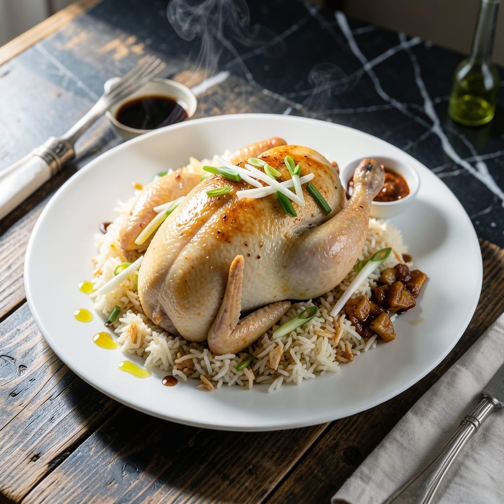 Hainanese Chicken Recipe One Pot: Silky Poached Perfection With Aromatic Ginger Scallion Oil
