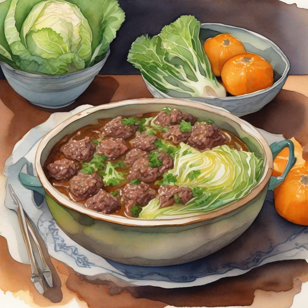 yum yummy cabbage and ground beef recipe