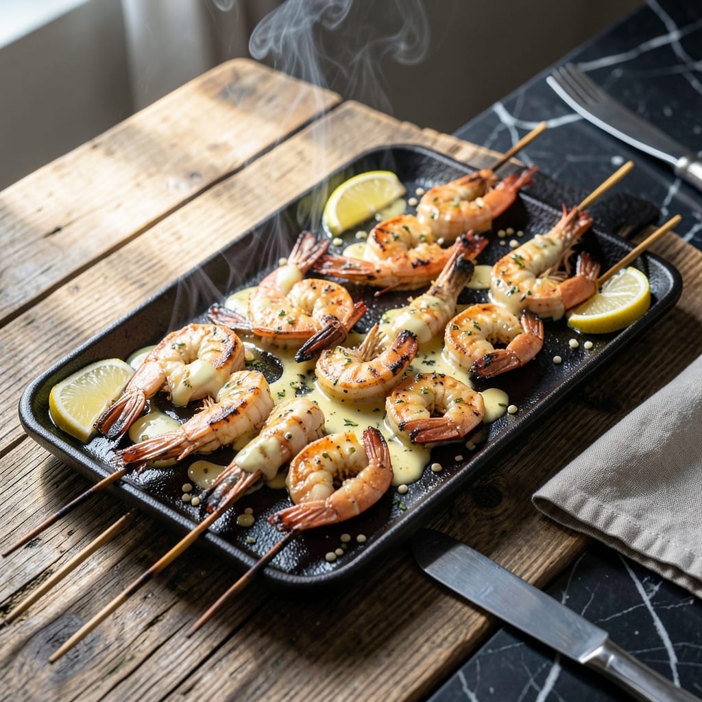 Butterfly Shrimp Recipe Grill: Skewered and Charred With Garlic Butter