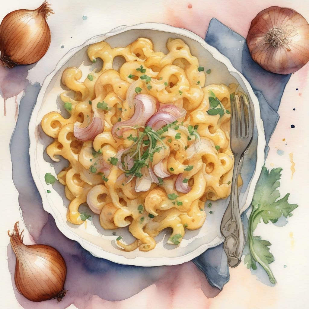 onions in mac and cheese