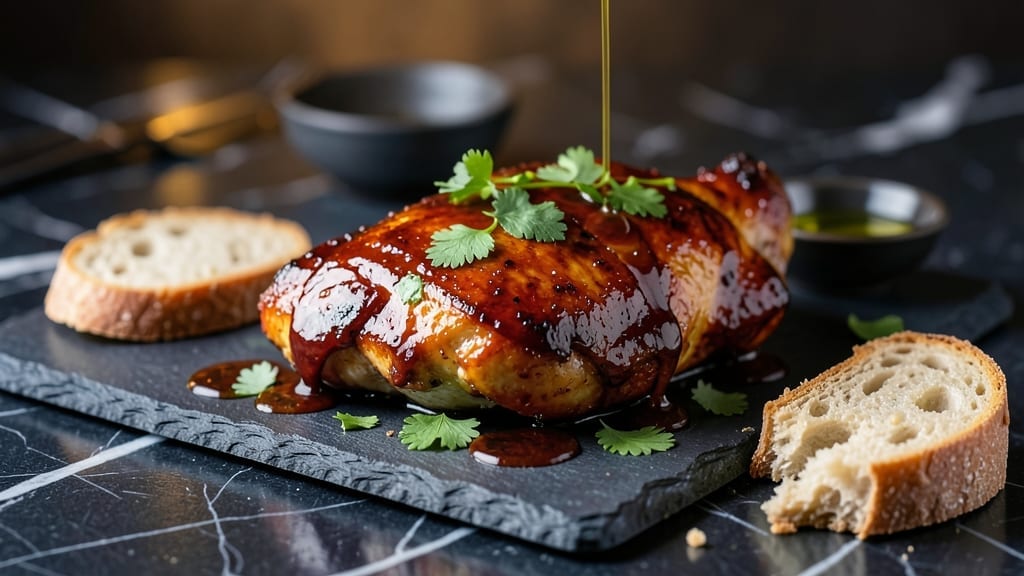 Barbecue Chicken Recipe with Barbecue Sauce: Sticky-Glazed Crispy Skin in 45 Minutes
