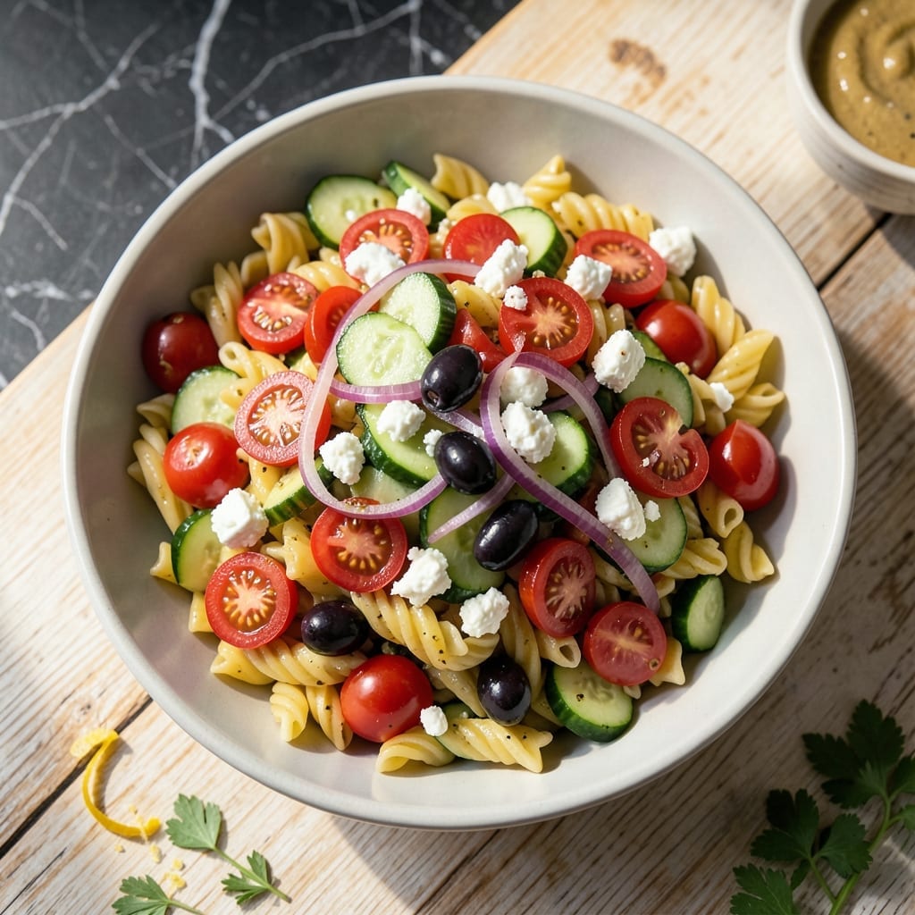 Sam's Club Mediterranean Pasta Salad Copycat Recipe: Bright Herbs and Zesty Dressing