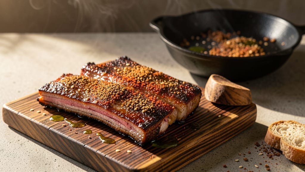 Grilled BBQ Ribs with Coffee Dry Rub