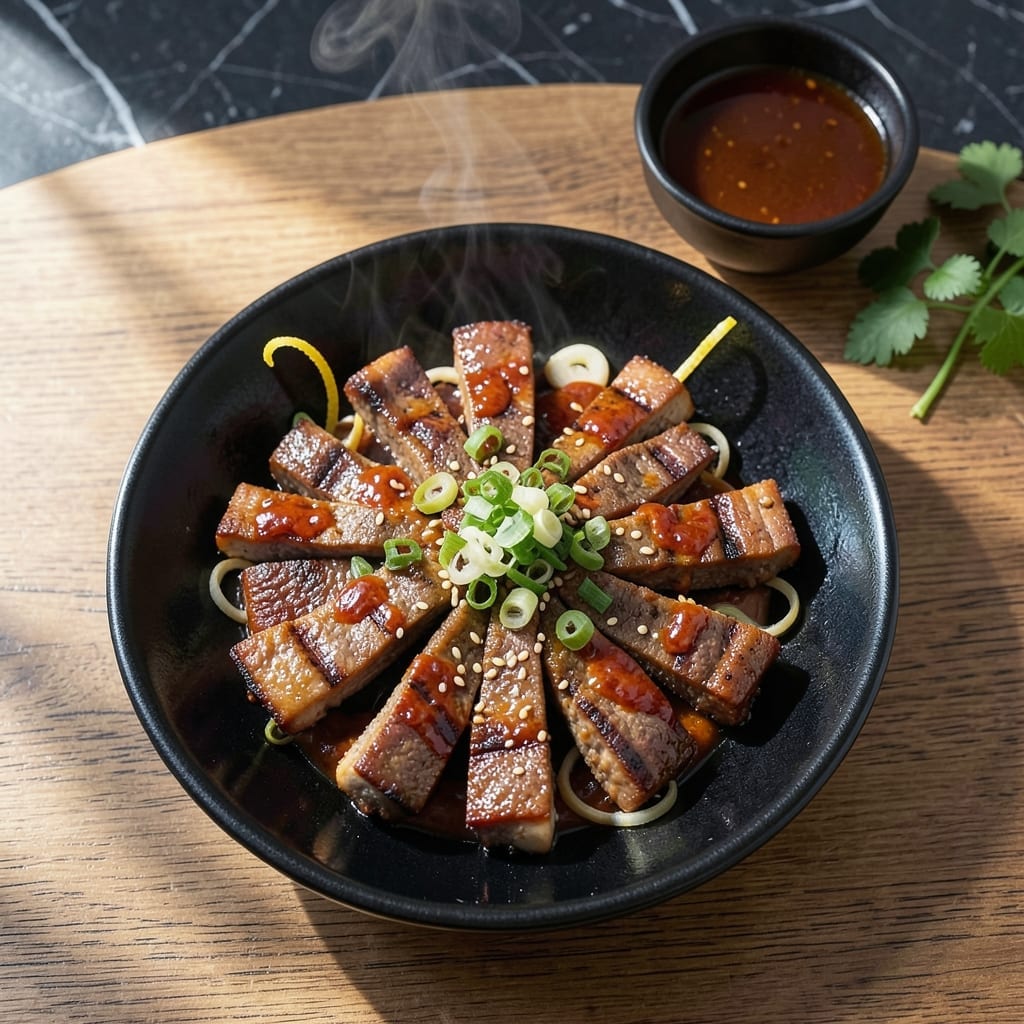 Korean Barbecue Recipe Beef Short Ribs: Marinade-Infused Charred Sweetness