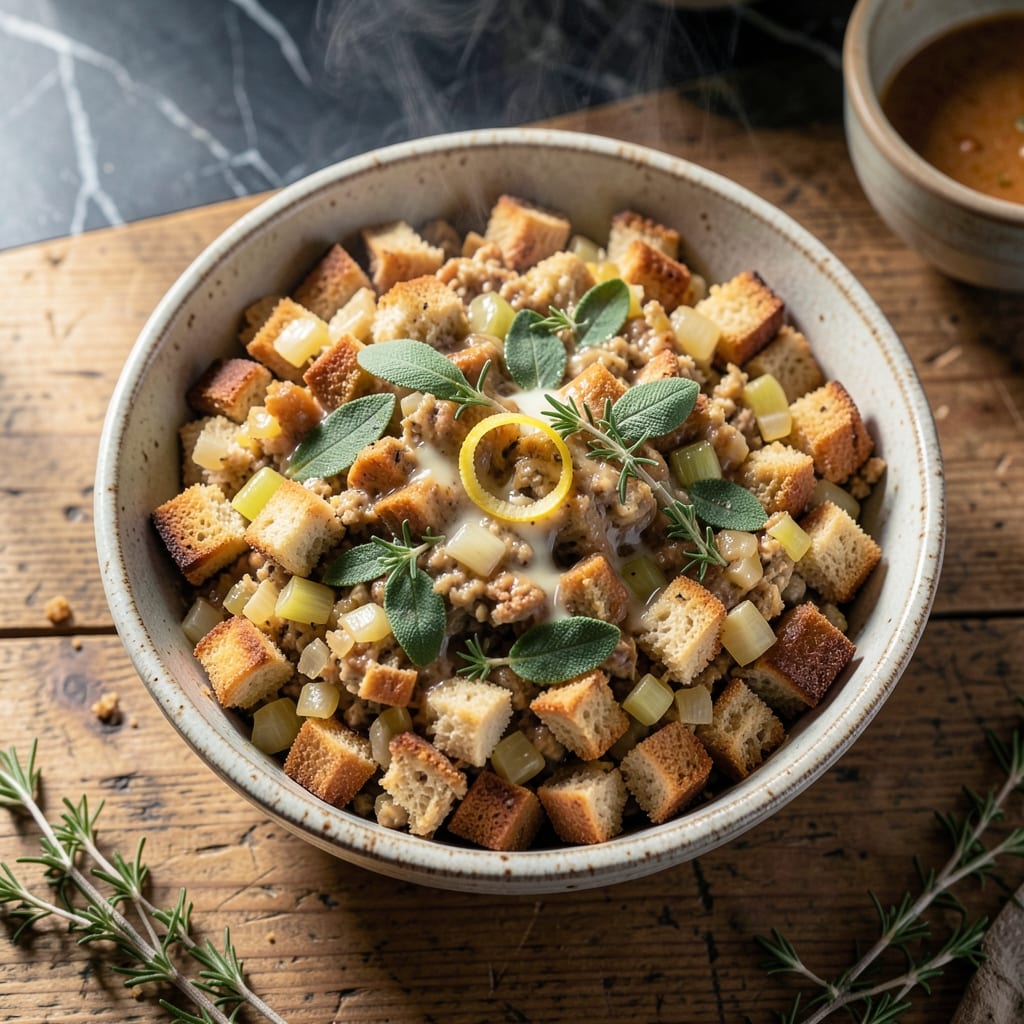 Old Fashioned Recipe for Turkey Stuffing: Grandma's Herb-Infused Bread Cube Tradition
