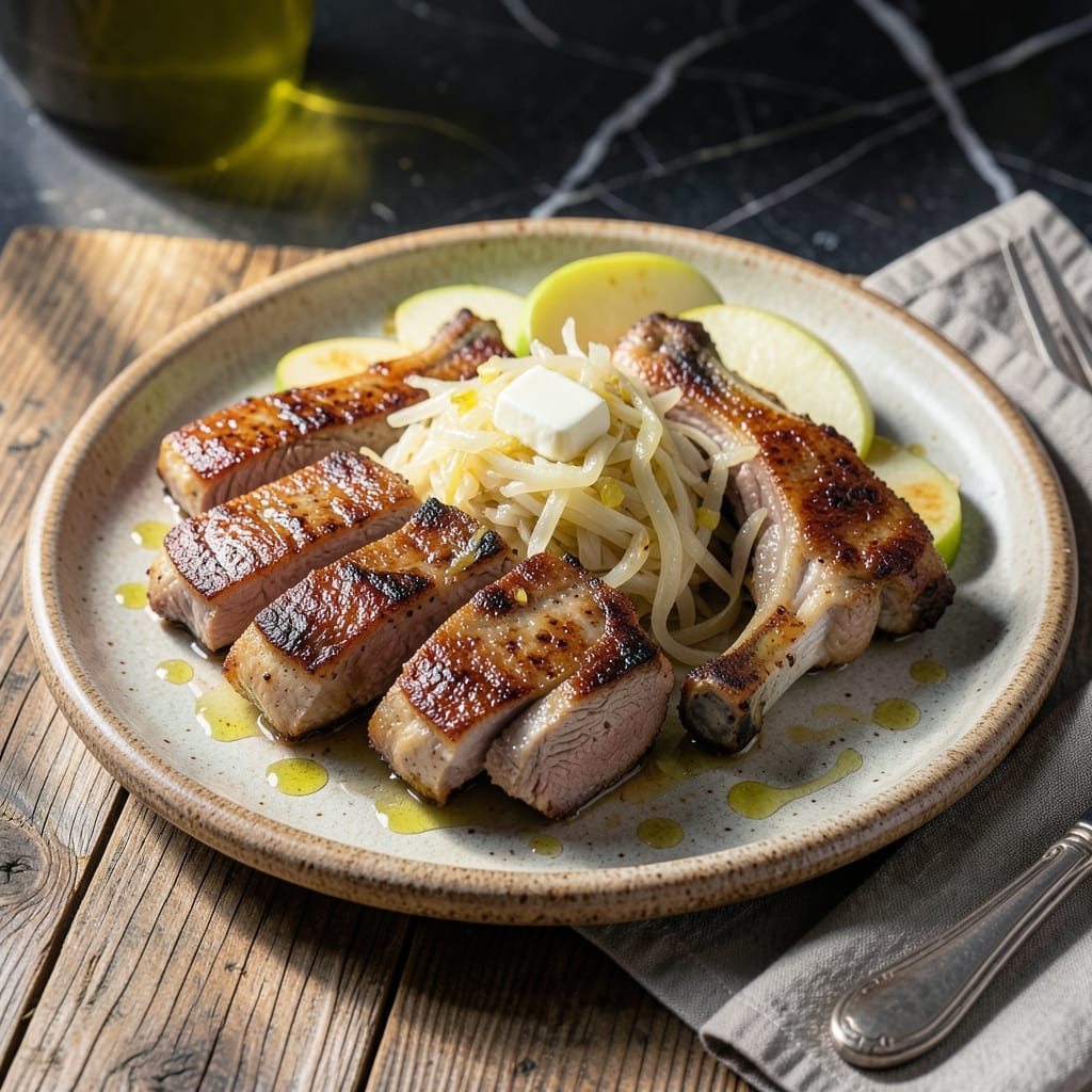 Pork Chop Apple and Sauerkraut Recipe: Sweet and Tangy German-Style Feast
