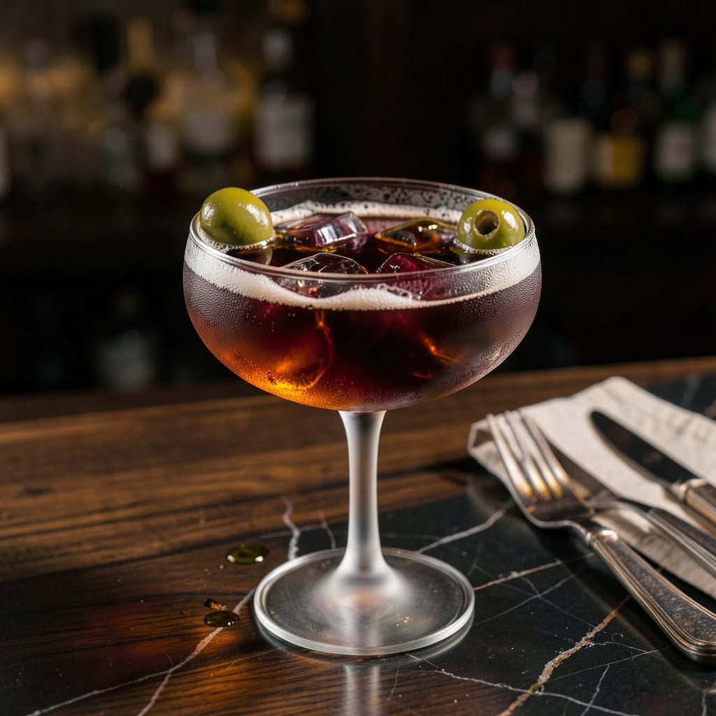Dirty Manhattan Recipe: Bourbon-Infused Whiskey Cocktail Classic