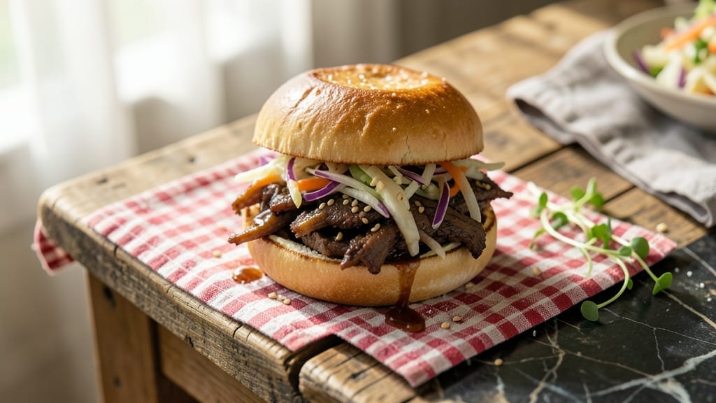 Brisket and Coleslaw Sandwiches