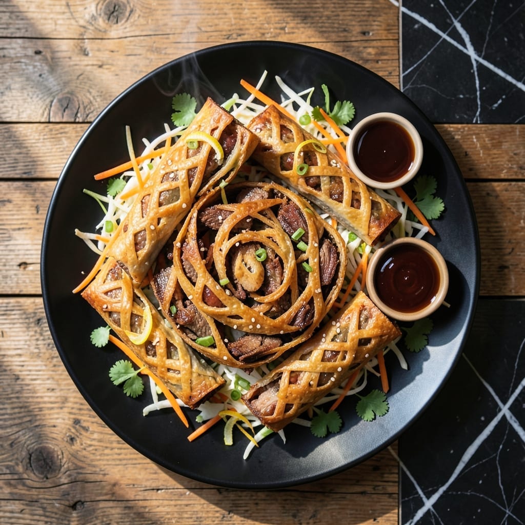 BBQ Pork Spring Rolls Recipe: Crunchy Wraps With Smoky Meat Filling