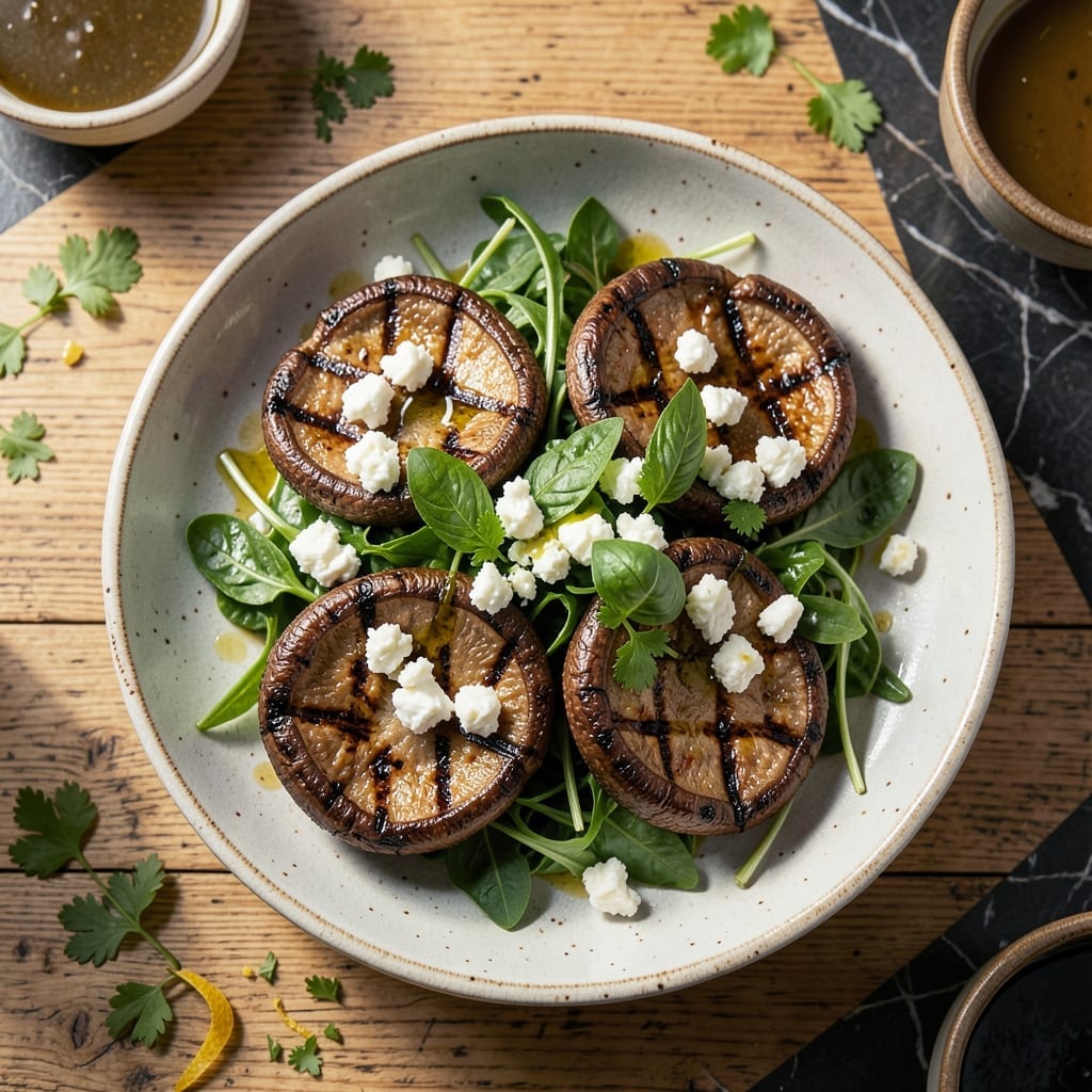 Portobello Salad Recipe: Grilled Mushroom and Fresh Herb Medley