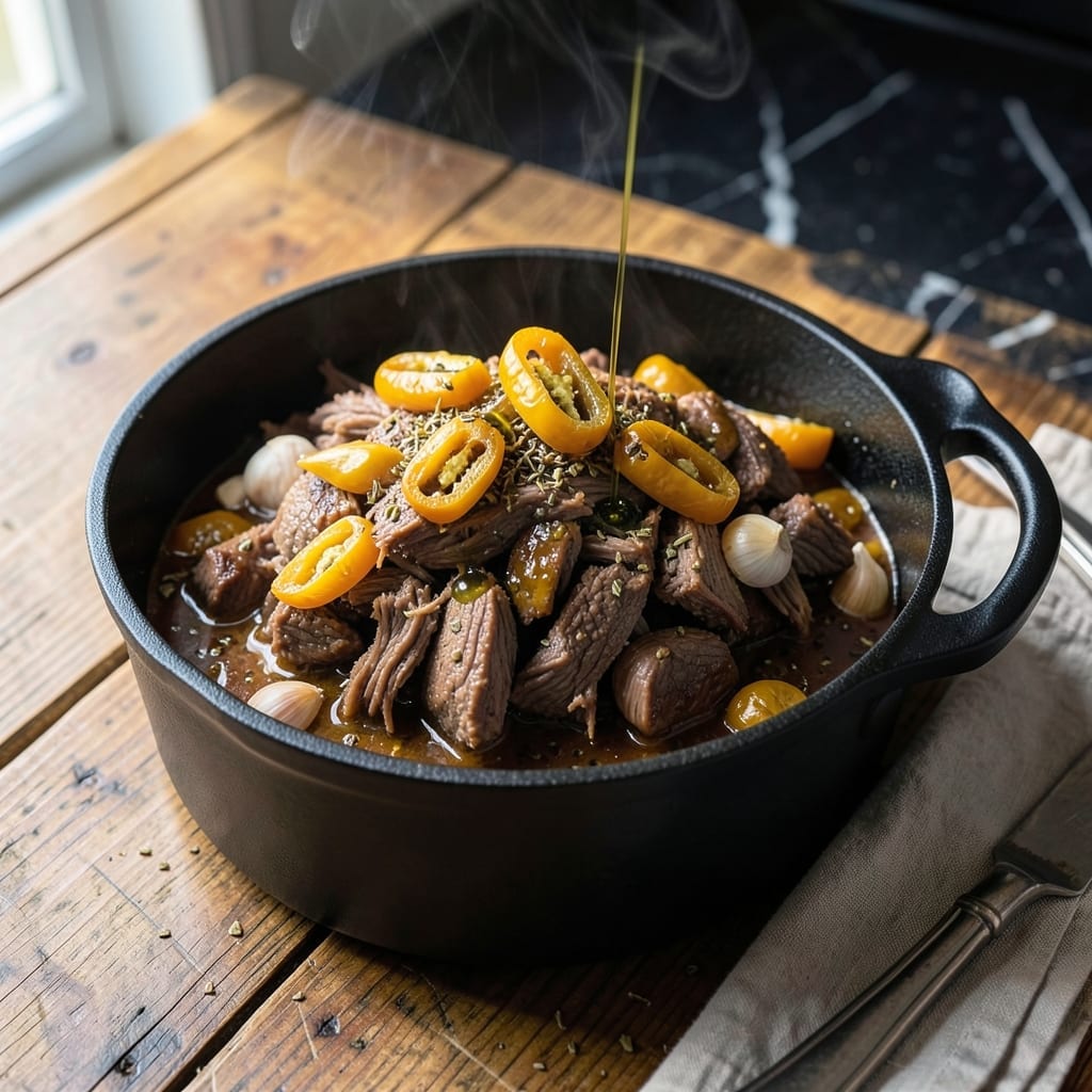 Italian Beef Crock Pot Recipe With Pepperoncini: Slow-Cooked Chicago-Style Sandwiches