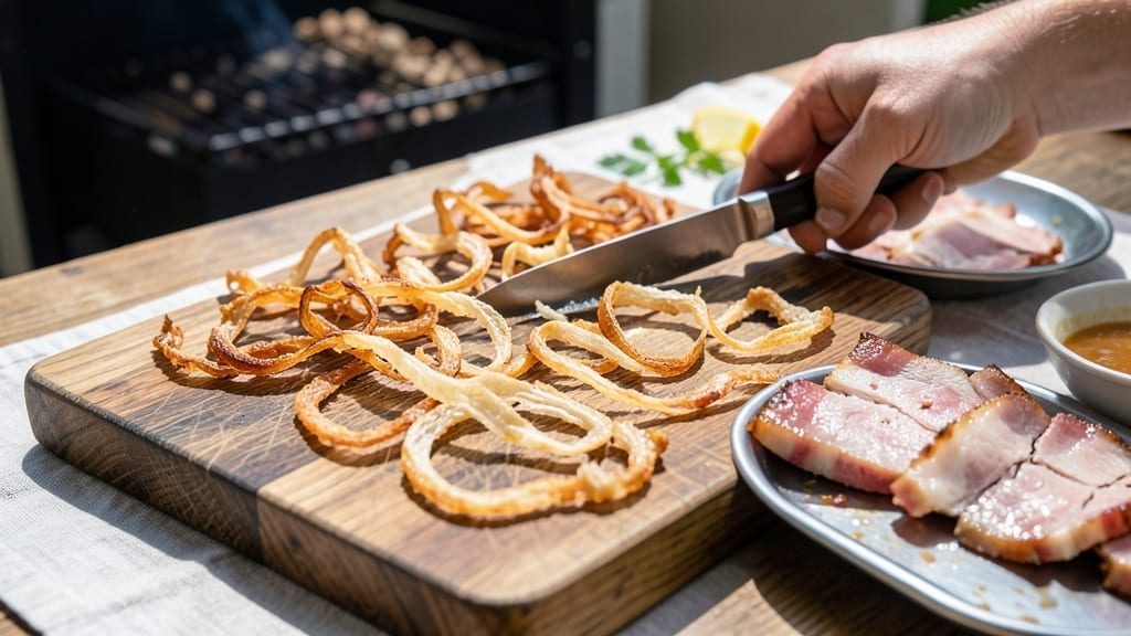 Smoked Pork Rinds with Chili-Lime Dip
