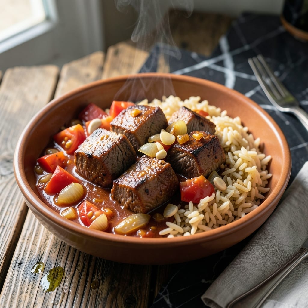 Goulash Recipe With Rice: Hearty Hungarian Stew on a Bed of Fluff Goulash Recipe With Rice: Hearty Hungarian Stew on a Bed of Fluff