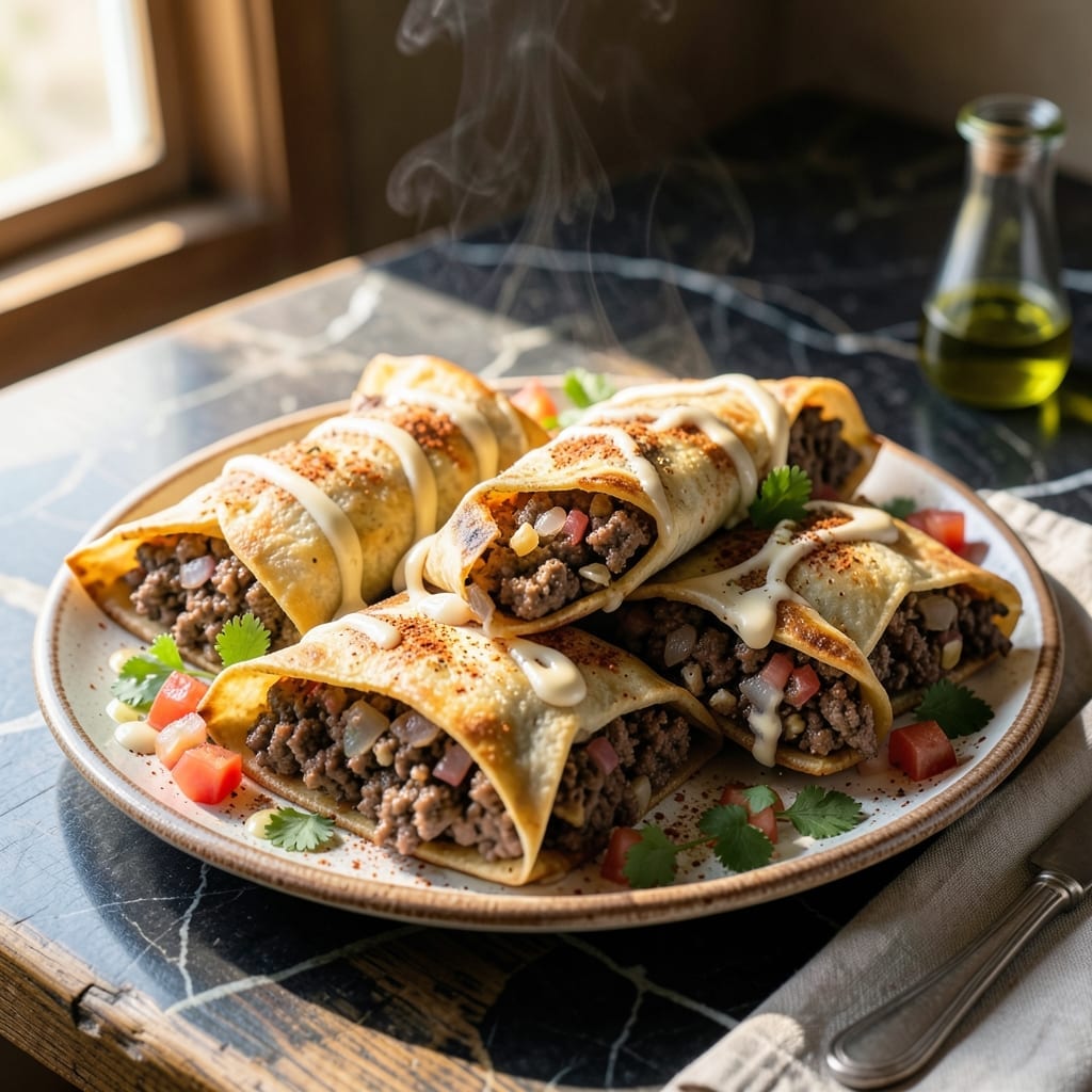 Ground Beef Chimichanga Recipe Baked: Crispy Shells With Spiced Filling