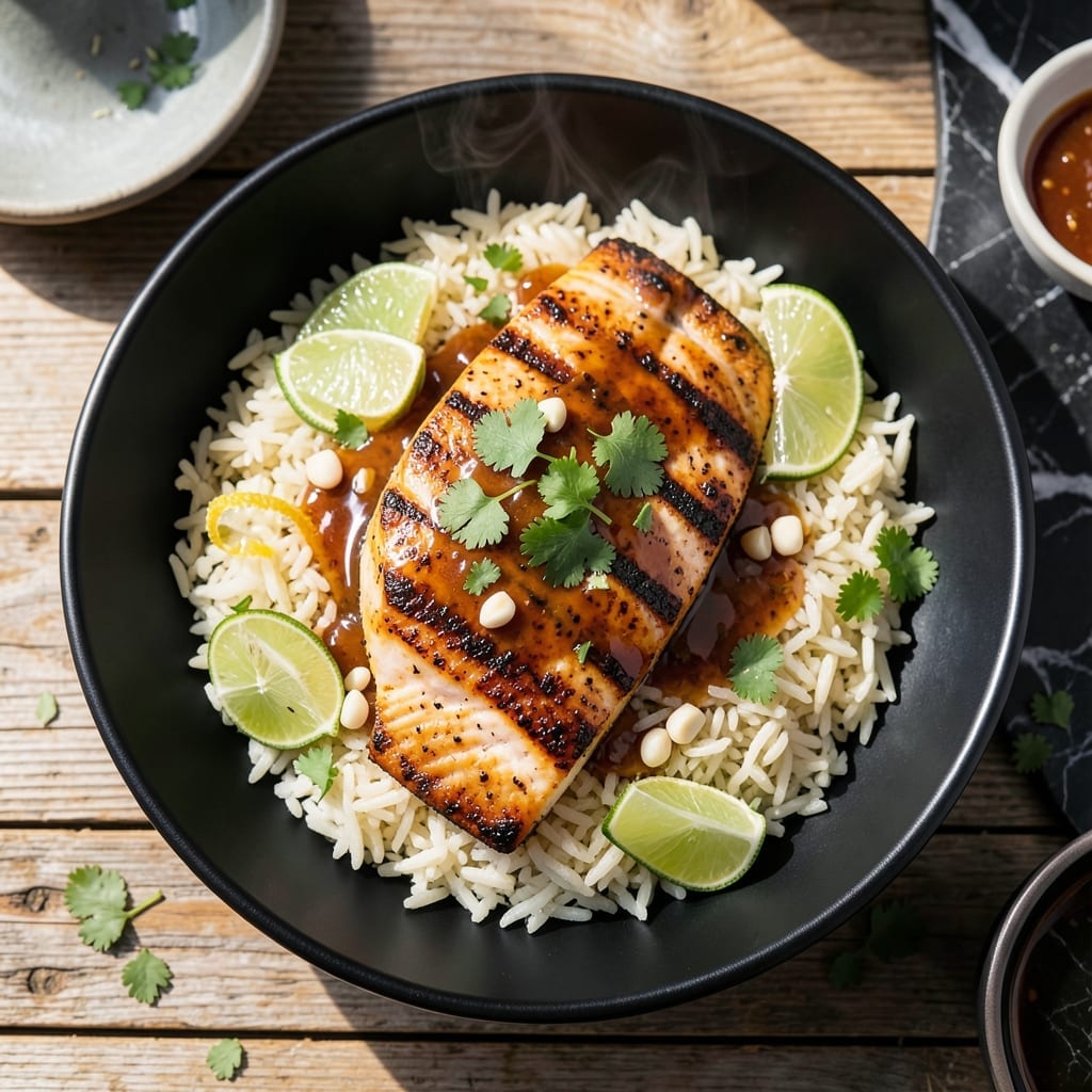Sweet and Spicy Grilled Salmon Recipe: Glazed and Flaky in Minutes