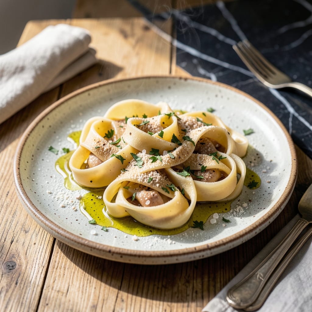 Homemade Italian Pasta Recipe Without Machine: Hand-Rolled Ribbons of Authentic Flavor