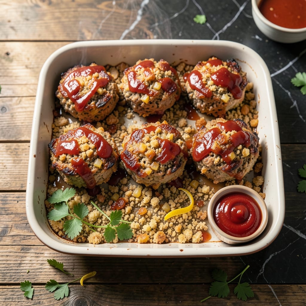 Old Fashioned Mini Meatloaf Recipe With Bread Crumbs: Individual Servings of Homestyle Flavor