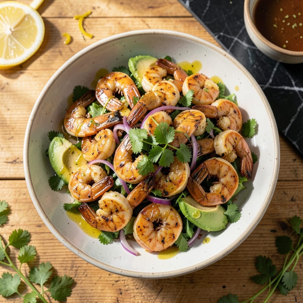 Grilled Shrimp and Avocado Salad Recipe: Zesty Lime-Kissed Freshness