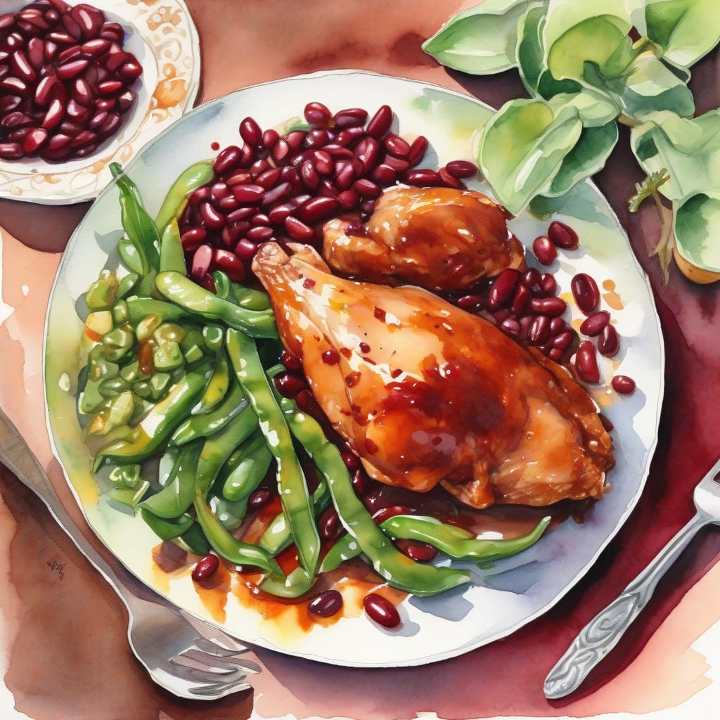 chicken with red kidney beans recipe