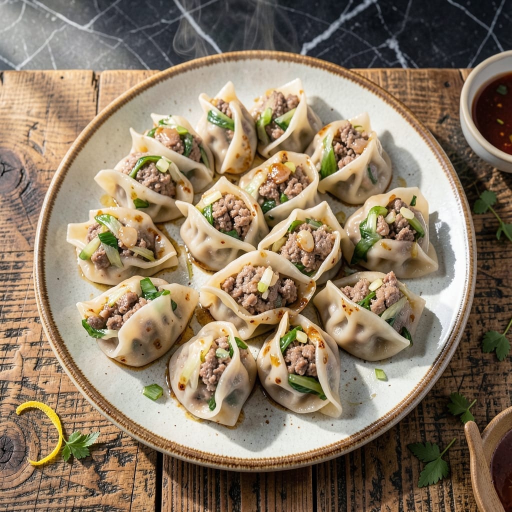 Dumplings Recipe Pork Cabbage: Pan-Seared Potstickers with Crispy Bottoms