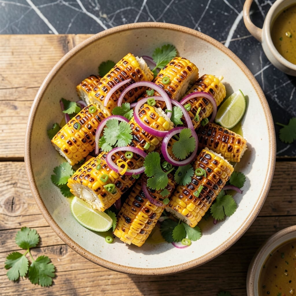 Grilled Corn on the Cob Salad Recipe: Charred Kernels and Zesty Lime Dressing