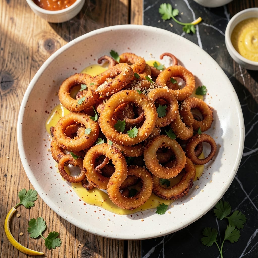 Fried Calamari Recipe Video: Crispy Rings With Zesty Lemon Aioli Fried Calamari Recipe Video: Crispy Rings With Zesty Lemon Aioli