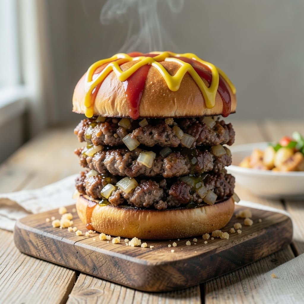 Crumble Burger Recipe: Deconstructed Juicy Layers With Crispy Topping