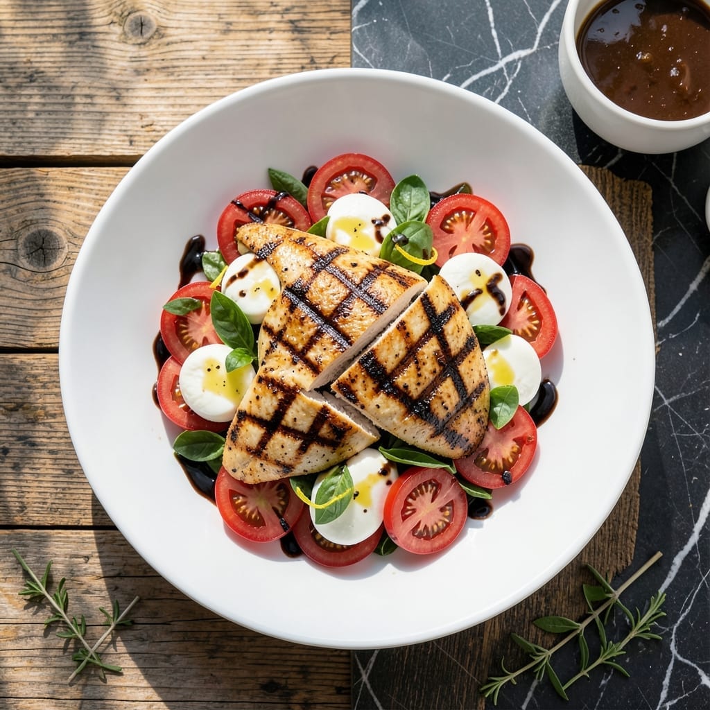 Grilled Chicken Caprese Salad Recipe: Fresh Basil and Balsamic Harmony