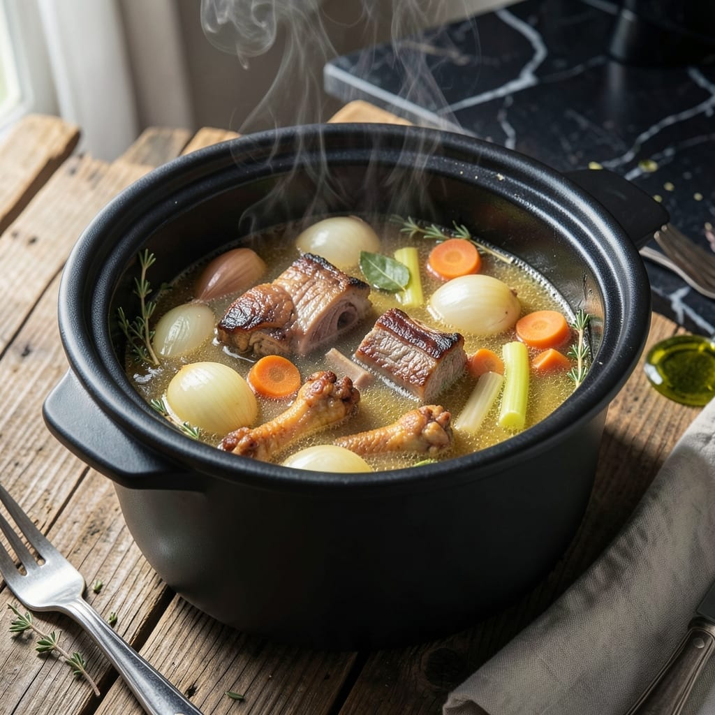 Recipe For Bone Broth In Crock Pot: Slow-Simmered Nutrient Rich Elixir