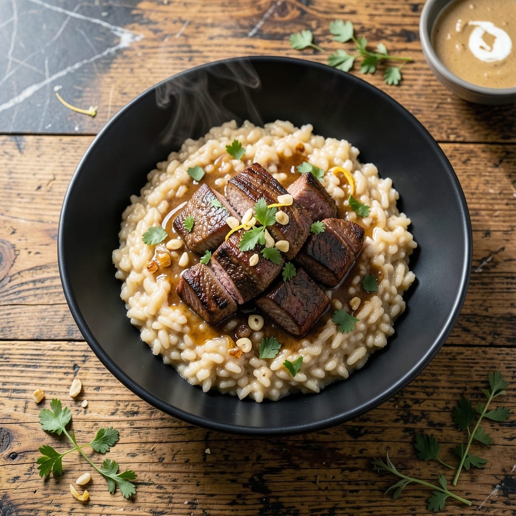 Steak Risotto Recipe: Creamy Arborio With Tender Beef Bites