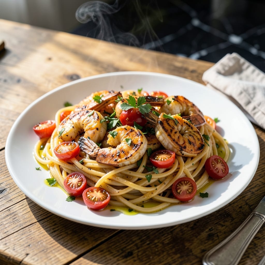 Grilled Shrimp Scampi Pasta Recipe: Garlic Butter Bliss in Every Bite